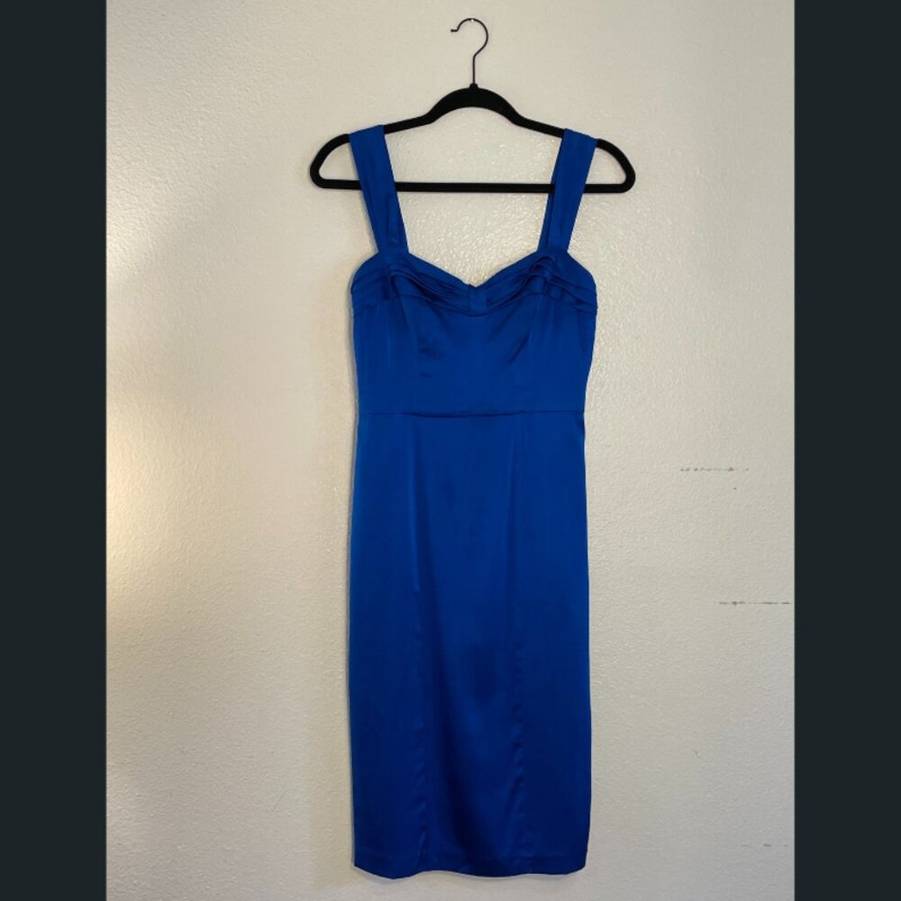 Betsey Johnson Silk Cocktail Dress – Royal Blue, Size 4